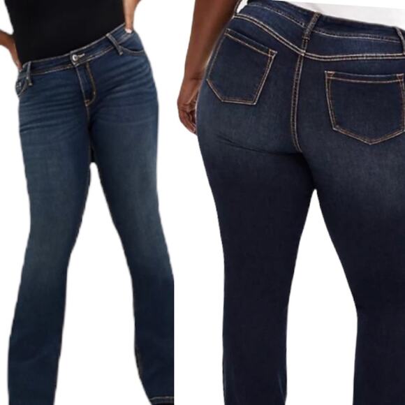 Torrid Women's Jeans High Rise Dark Wash Luxe Slim Boot Cut Plus Size 28XS - Picture 9 of 9